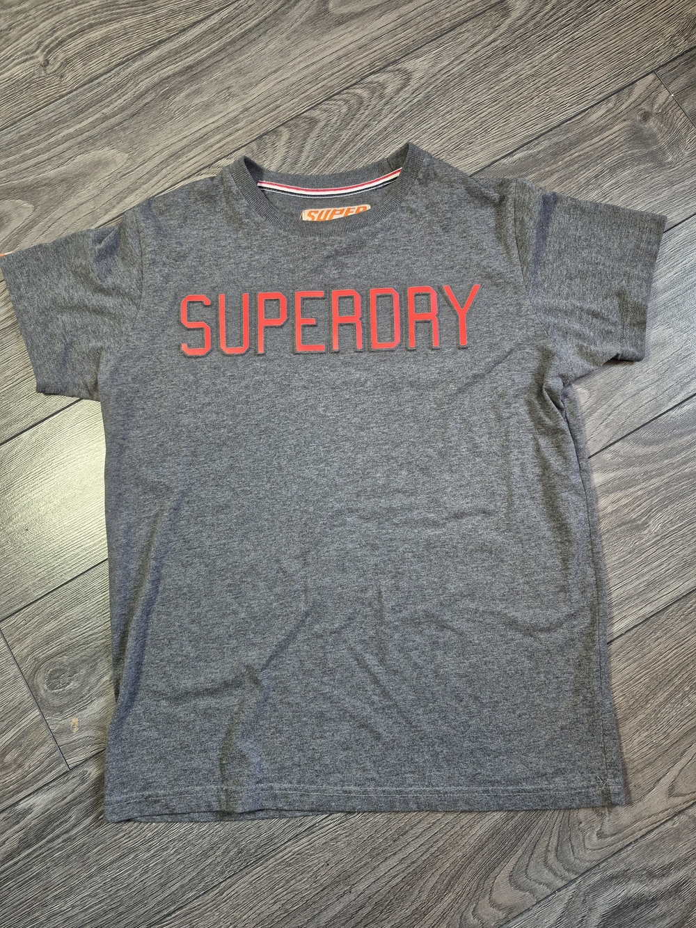 SuperdryLogo Tee with Red Raised Lettering!